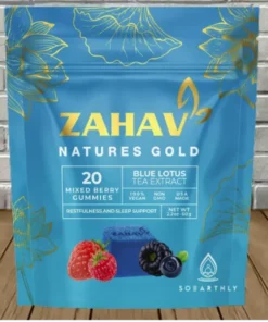 Zahav Natures Gold Blue Lotus Sleep Aid Gummies 250mg